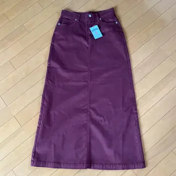 PICCADILLY 버건디 타이트 스커트 M