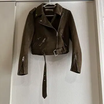 ZARA 브라운 스웨이드 라이더 자켓