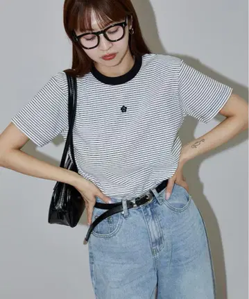 미사용 새상품 마리콴트 로고 T셔츠