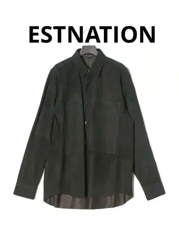 [ 새상품 정가 7.8만 ] ESTNATION 램 가죽 셔츠 블랙 M