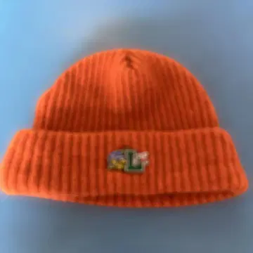 가격 인하 LACOSTE 오렌지 니트 모자