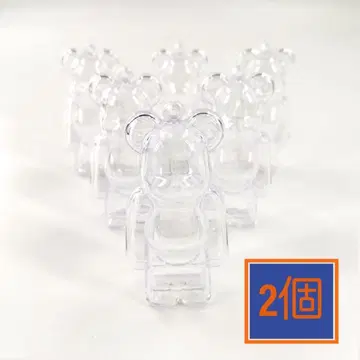 베어브릭용 클리어 케이스 2개 참 키링 BE@RBRICK