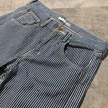 [ moussy ] 마우지 히코리 스트라이프 테이퍼드 팬츠 사이즈 2