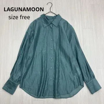 LAGUNAMOON 케이프 레이온 긴팔 셔츠 블라우스