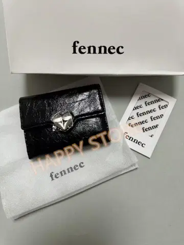 fennec 블랙 3단 폴더형 지갑