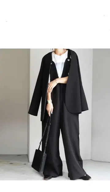 노카라 자켓 블랙
