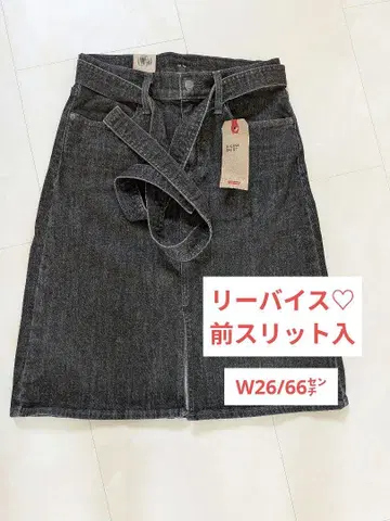 LEVI'S 데님 스커트 앞 슬릿