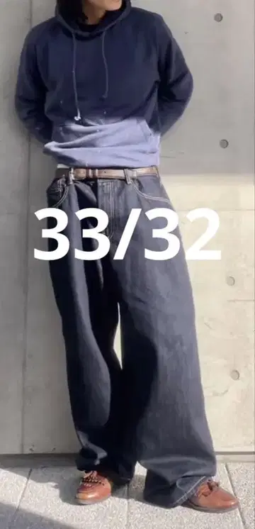 GAP 슈퍼 배기 데님 33/32 fuji 착용 사이즈