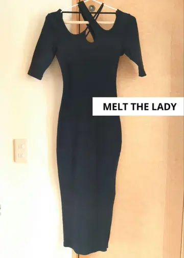 MELT THE LADY 멜트레이디 크로스 리브 롱 원피스