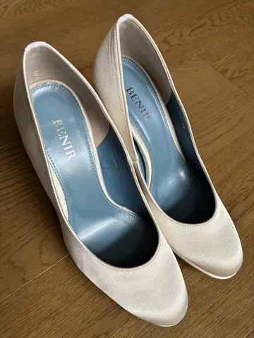 BENIR 웨딩 펌프스 12cm 힐 화이트 새틴