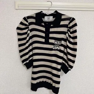 jouetie OSAMU GOODS 파워숄더 니트 폴로