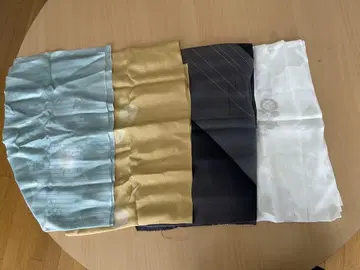 순수 실크 오비 장식 천 4개 세트