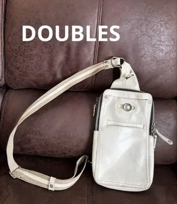 DOUBLES 원 숄더백 YHB-1692 천연 가죽 가죽 머스타쉬