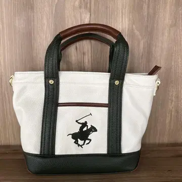 비벌리힐스 폴로 클럽 토트백 화이트/그린