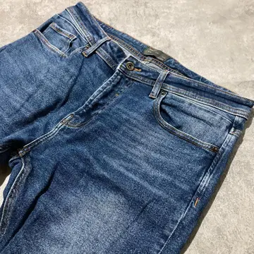 [ ZARA MAN ] 자라 맨 밑단 지퍼 스키니 데님 팬츠 USA34