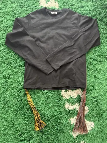 XL 사이즈 JIL SANDER 태슬 맨투맨 블랙
