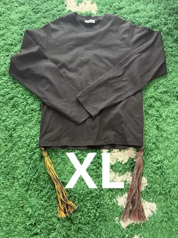 XL 사이즈 JIL SANDER 태슬 맨투맨 블랙