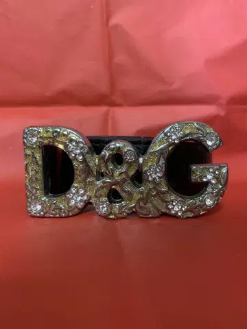 D&G 장식 버클 가죽 벨트