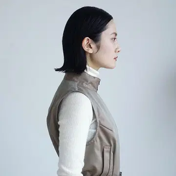 [새상품] foufou M사이즈 레인보우 하이넥 플랩 드레스