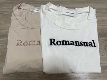 Romansual 로고 자수 반팔 T셔츠 2장