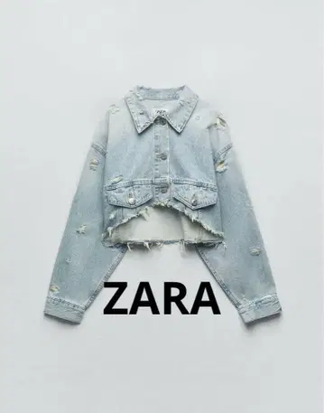 ZARA 오버 사이즈 크롭 데님 자켓 S 사이즈