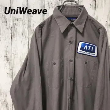 C2475 UniWeave 긴팔 셔츠 워크 셔츠 와펜 해외 구제 의류