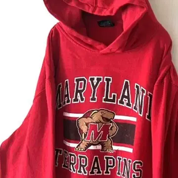 콜로세움 MARYLAND TERRAPINS 후드티 L 레드 구제 의류