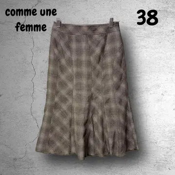 2357 [ comme une femme ] 머메이드 스커트 체크 38