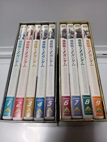 DVD 메모리얼 박스 기동전사 Z 건담 vol.1~Vol.9 (1~9)