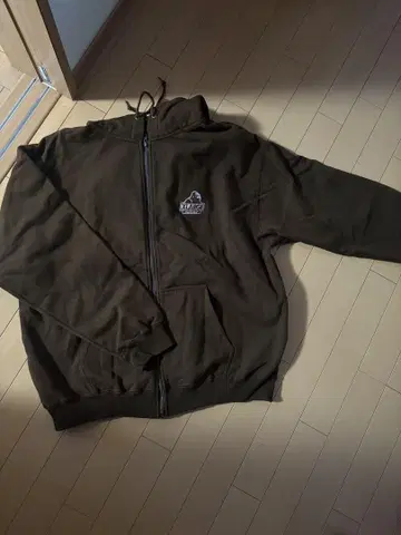 XLARGE 브라운 풀 집업 후드티