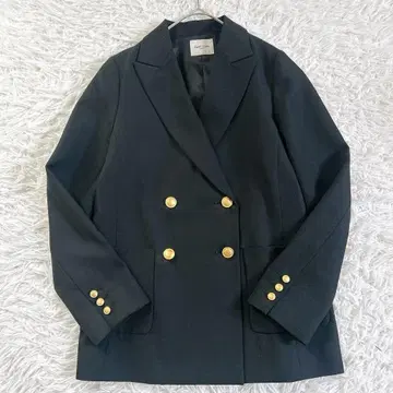 새상품급 데미룩스 빔즈 자켓 블레이저 더블 블랙 골드 버튼