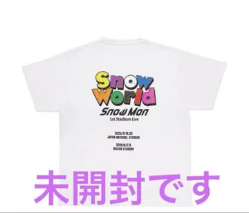 Snow Man 로고 T셔츠 화이트 Snow WORLD 새상품 미사용