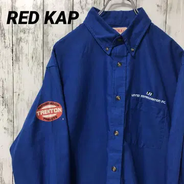 C2473 RED KAP 긴팔 셔츠 워크 셔츠 자수 미국 빈티지 의류