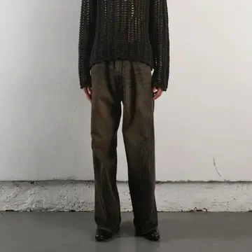 NVRFRGT 3D TWISTED WIDE LEG JEANS