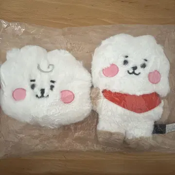 BTS BT21 RJ 봉제 인형 봉제 인형 페이스 파우치