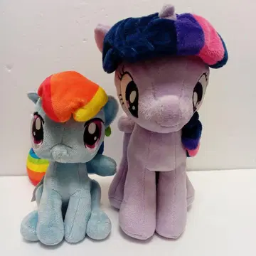 마이 리틀 포니 봉제 인형 트와일라잇 스파클 레인보우 돌진 2점