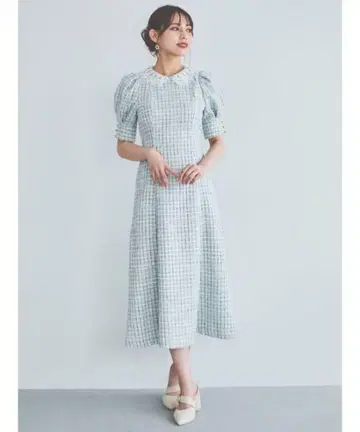 dazzlin 라메 트위드 원피스