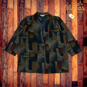 Pearl Fashion 올 패턴 자켓 90s vintage 여성용