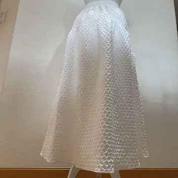 화이트 플레어 스커트 텍스처 마무리