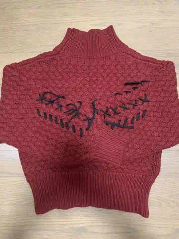Ameri VINTAGE 빨간색 뜨개질 스웨터 긴팔