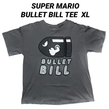 구제 의류 슈퍼 마리오 BULLET BILL 빈티지 페이드 T셔츠 XL