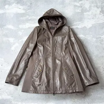 Rule leather hoody y2k 00s