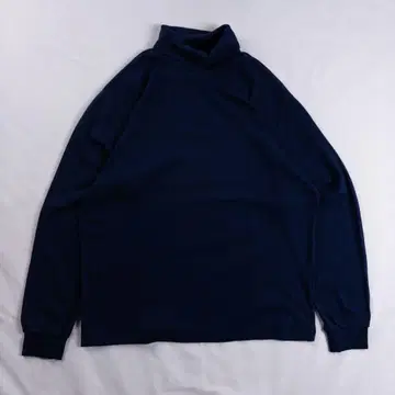 빈티지 구제 의류 USA제 80s 터틀넥 플레인 네이비 롱 T
