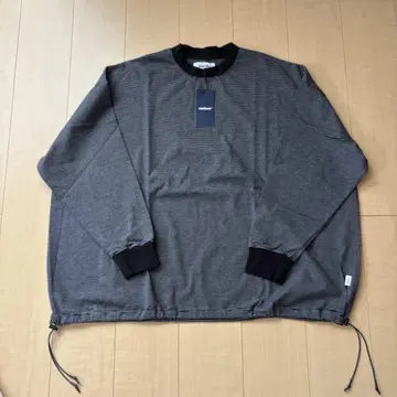 meltum BORDER BALLOON TEE L/S BLACK