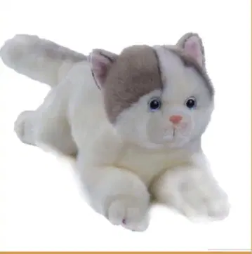 블루 아이의 어수룩한 페이스 고양이 봉제 인형 스코티시 폴드풍