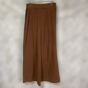 10518 디스코트 리브 와이드 팬츠 브라운 허리밴딩 브라운 구제 의류