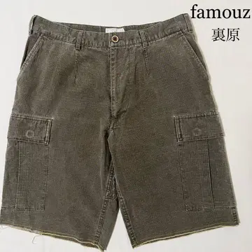 00's famouz 페이머스 코튼 디자인 카고 하프 팬츠 우라하라