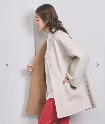 [ 새상품급 ] 유나이티드 애로우즈 바이컬러 리버 미들 코트