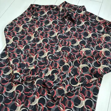 70s 빈티지 구제 의류! Re x 사이키델릭 히피 올 패턴 셔츠 긴팔