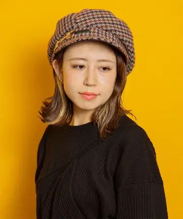 체크 헌팅 캡 ANNE